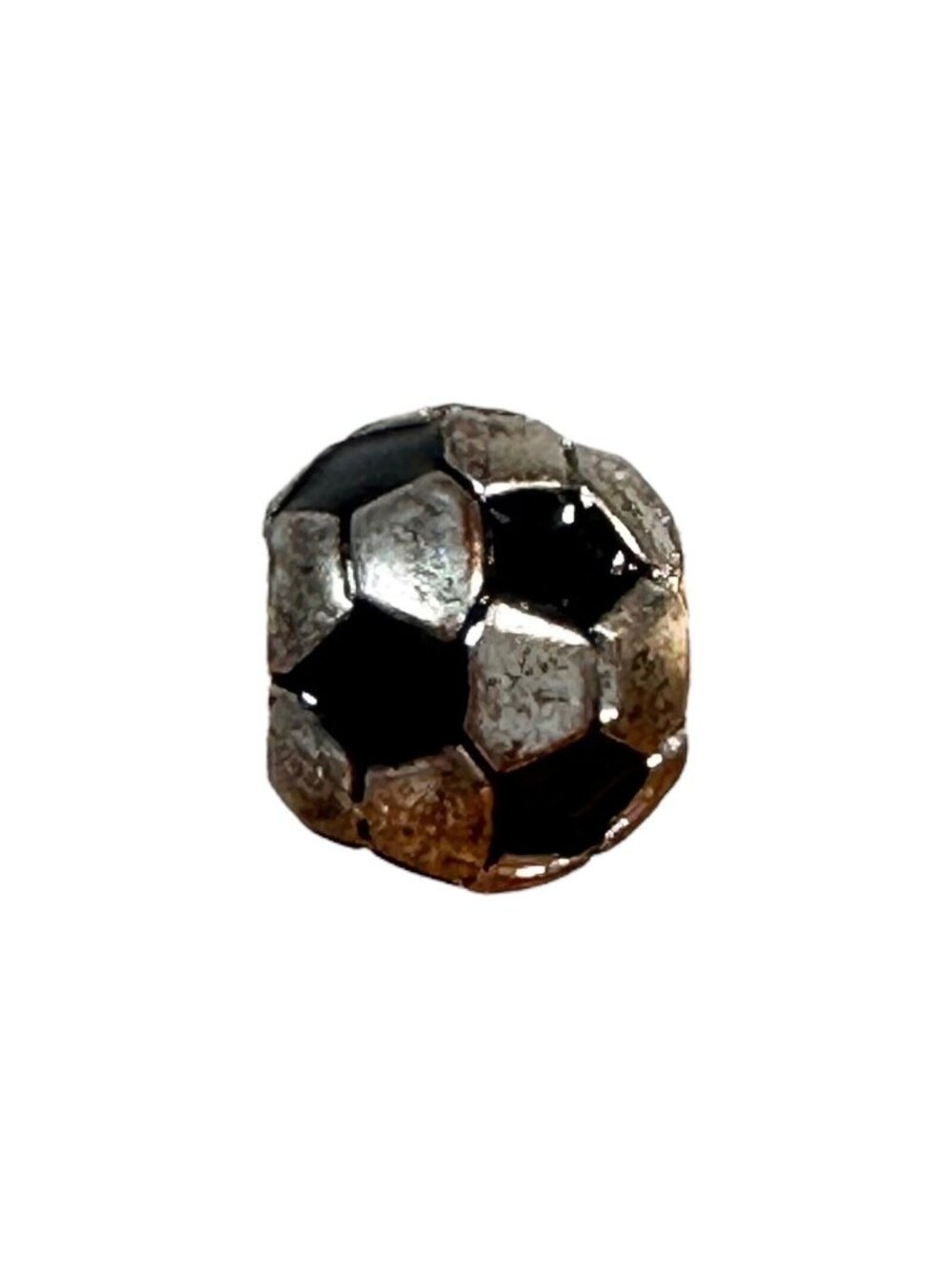 Vintage Pandora Soccer Ball-Shaped Metal Bead Charm